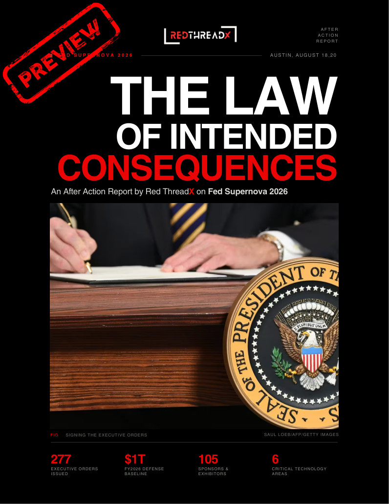 Cover of The Law of Intended Consequences, the RedThread X Fed Supernova 2026 report preview
